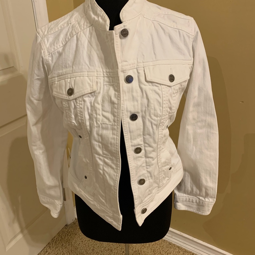 Eddie Bauer white jean jacket